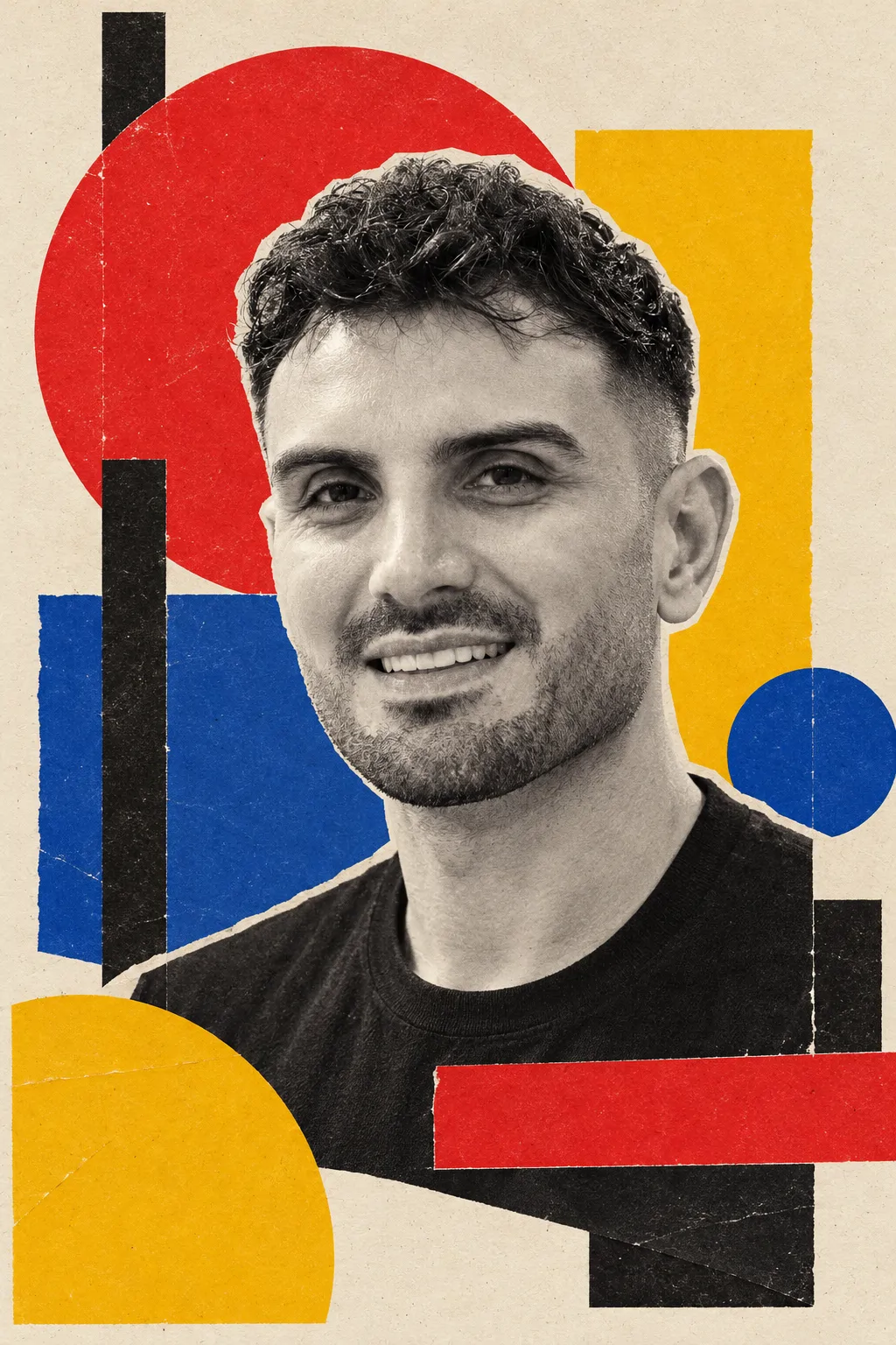 Seçkin Taşan, portrait in Bauhaus style