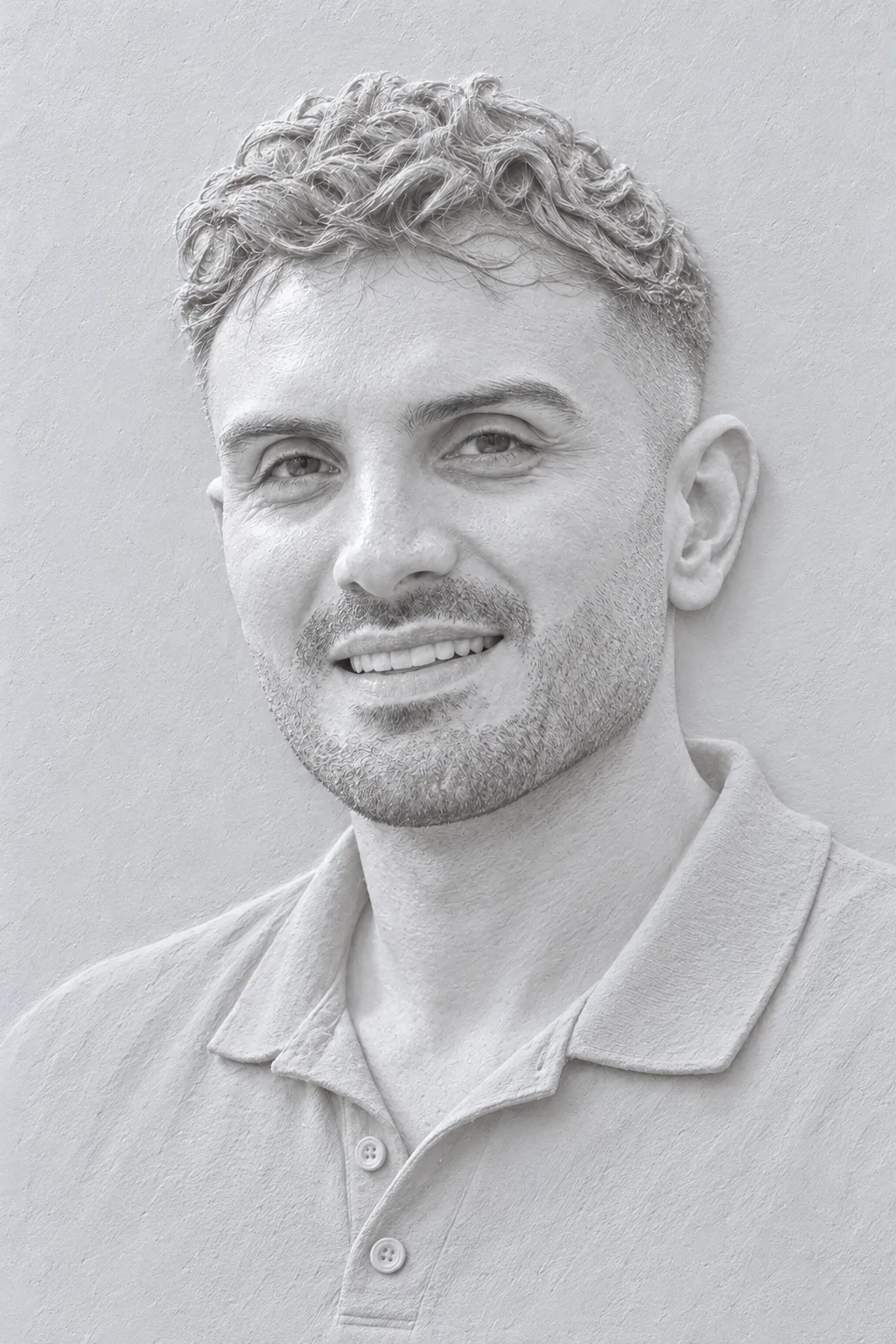 Seçkin Taşan, portrait in Neumorphism style
